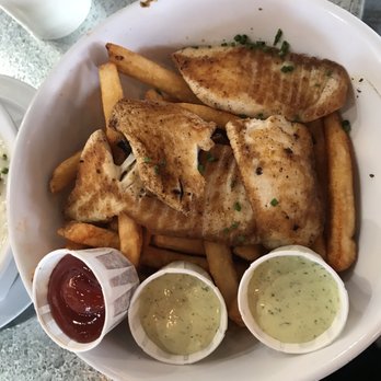 Slapfish - Fish and Chips as well as the Dill/Lemon Sauce and Ketchup. - Seafood Near Me - Farmington, Utah
