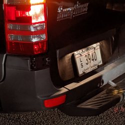 Atlantic Executive Limousine - License plate on the van
