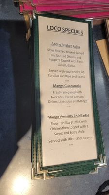 Menu photo 2 Loco Lizard Cantina Park City, UT