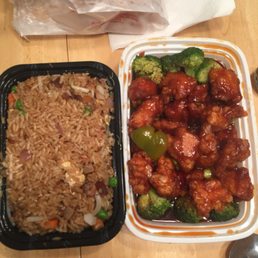 Pork fried rice and general tso chicken Pork fried rice and general tso chicken