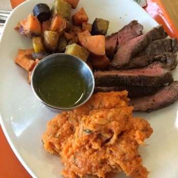 Modern Market Eatery - Steak with sweet potato mash and roasted vegetables - Breakfast & Brunch Near Me - Boulder, Colorado