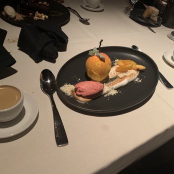 Elements - Peach compote dessert - New American Near Me - Paradise Valley, Arizona
