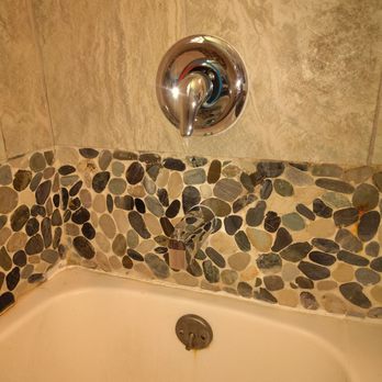 Logical Plumbing - He removed the separate hot & cold nozzles & brought his own matching stone pieces to blend in. It looks perfect. - Plumbing Near Me - Longwood, Florida Logical Plumbing - He removed the separate hot & cold nozzles & brought his own matching stone pieces to blend in. It looks perfect. - Plumbing Near Me - Longwood, Florida