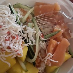 Publix Super Market - Custom (faux) Poké bowl with fake crab & salmon-it's gross @$14!! For a small