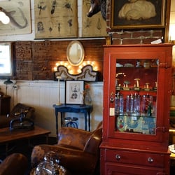 Kassie Keith Vintage Home & Curiosities - Antique Red Dental Cabinet, French Botanical Posters, and Curiosities Galore