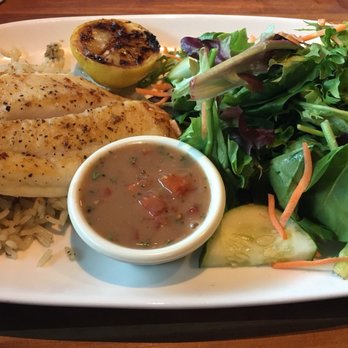 Cheddar's Scratch Kitchen - Lemon Pepper White Fish, Ginger Rice and side Salad. - Southern Near Me - Tampa, Florida