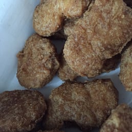 Unappetizing, stale McNuggets who definitely have been fried more than once! :(