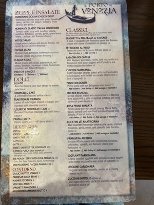 Menu photo 1 Il Porto Di Venezia - Senoia Senoia, GA Menu photo 1 Il Porto Di Venezia - Senoia Senoia, GA