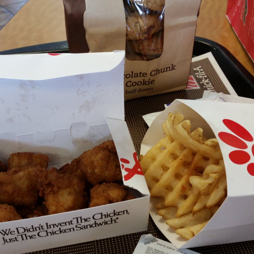 Chick-fil-A - Chicken nuggets, waffle fries, and cookies to take home. - Fast Food Near Me - Cincinnati, Ohio