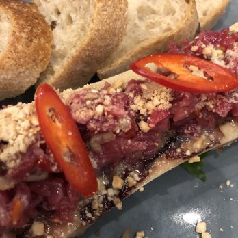 NextDoor Restaurant - Beef tartare on bone marrow - Canadian (New) Near Me - Markham, Ontario NextDoor Restaurant - Beef tartare on bone marrow - Canadian (New) Near Me - Markham, Ontario