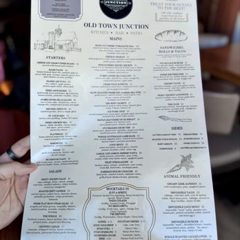 The Old Town Junction - Menu Front - New American Near Me - Santa Clarita, California