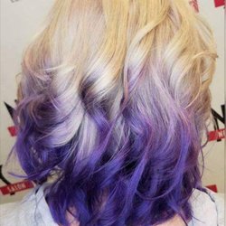 New Concepts Salon - Blonde to violet ombre fantasy color by Sara