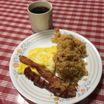 Harry's Café - Early bird special: bacon, 2 eggs, and fried rice. $4.95. Monday - Friday 5:00 am - 8:00 am. - Breakfast & Brunch Near Me - Honolulu, Hawaii Harry's Café - Early bird special: bacon, 2 eggs, and fried rice. $4.95. Monday - Friday 5:00 am - 8:00 am. - Breakfast & Brunch Near Me - Honolulu, Hawaii