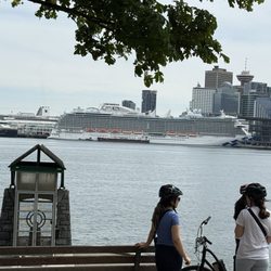 The Great Canadian Trolley Company - Discovery Princess cruise ship setting out for Alaska