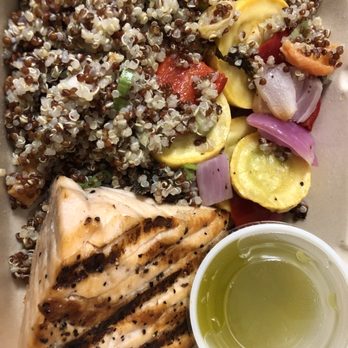 Classic Culinaire - Local grilled salmon, quinoa and squash with basil vinaigrette - Caterers Near Me - Novato, California Classic Culinaire - Local grilled salmon, quinoa and squash with basil vinaigrette - Caterers Near Me - Novato, California