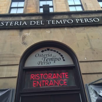 Osteria Del Tempo Perso - Front of restaurant - Italian Near Me - Glasgow, SLK