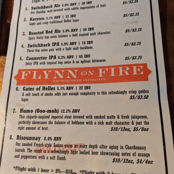 Switchback Brewing - Draft menu as of 3/1/2020 - Breweries Near Me - Burlington, Vermont