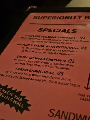 Menu photo 2 Superiority Burger New York, NY Menu photo 2 Superiority Burger New York, NY
