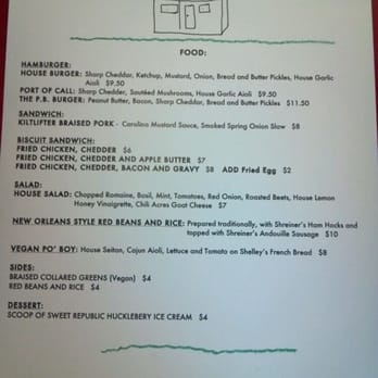 Welcome Diner - The menu as it currently stands at relaunch - Diners Near Me - Phoenix, Arizona