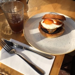 Rudimentary - Breakfast burger, cold filter coffee