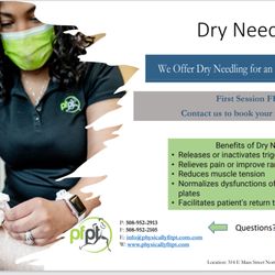 Physically Fit Physical Therapy - We off Dry Needling as a services. Packages available. Call to inquire.