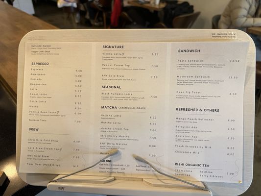 Menu photo 2 Rny Coffee Studio Los Angeles, CA Menu photo 2 Rny Coffee Studio Los Angeles, CA