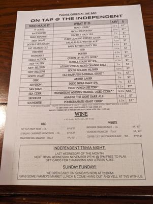 The Independent Beer Bar by null