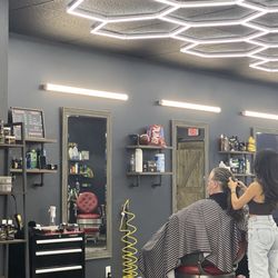 Midwest Barbering - My hubby getting a trim from stylist Tiffany