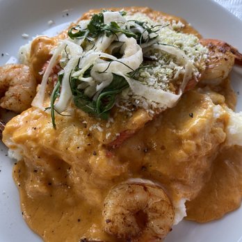 The Cottage - Horseradish Crusted Wild Sockeye Salmon 35$ truffle Parmesan grits · Cajun white prawn étouffée · shaved fennel salad - Cocktail Bars Near Me - Bothell, Washington The Cottage - Horseradish Crusted Wild Sockeye Salmon 35$ truffle Parmesan grits · Cajun white prawn étouffée · shaved fennel salad - Cocktail Bars Near Me - Bothell, Washington