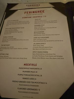 Menu photo 5 Feringhee - Modern Indian Cuisine Chandler, AZ