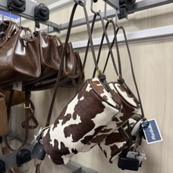 Cow print purses at Marshall's