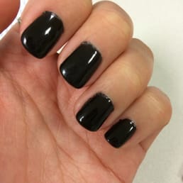 Black shellac - a little uneven and messy Black shellac - a little uneven and messy