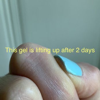 Spa Blue - This gel is lifting up after 2 days. The girl actually filed it after the mani was done !!?? - Nail Salons Near Me - New York, New York Spa Blue - This gel is lifting up after 2 days. The girl actually filed it after the mani was done !!?? - Nail Salons Near Me - New York, New York