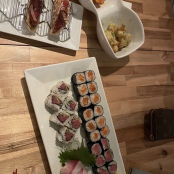 Morimoto Maui - Salmon Roll Negitoromaki hamachi / yellowtail Spicy Tuna Roll tuna poke tacos Rock Shrimp Tempura - Japanese Near Me - Wailea, Hawaii Morimoto Maui - Salmon Roll Negitoromaki hamachi / yellowtail Spicy Tuna Roll tuna poke tacos Rock Shrimp Tempura - Japanese Near Me - Wailea, Hawaii