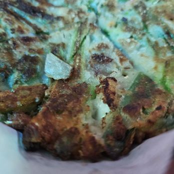 Rice Junky - Close-up of the Seafood Pancake - Pubs Near Me - Santa Clara, California
