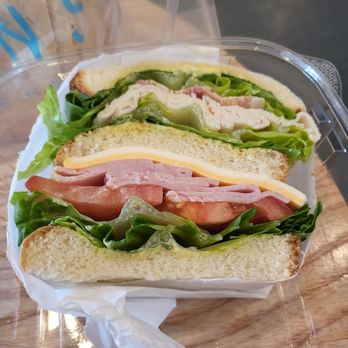 Dotori Bakery & Cafe - Club sandwich, this is only half the sandwich  and it is less than $6. Great quality and value. - Bakeries Near Me - Suwanee, Georgia