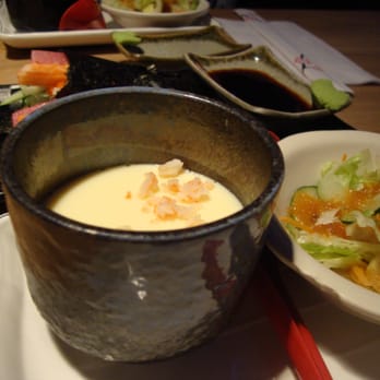 Miso - Complimentary steamed egg and house salad - Japanese Near Me - Annandale, Virginia