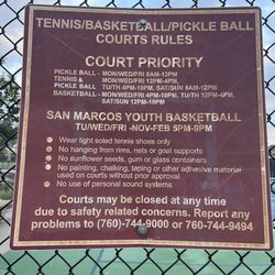 Connors Park - Pickleball and tennis hours