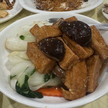 Cooking Cooking - E18. Braised Tofu Black Mushroom Seasonal Vegetables - Cantonese Near Me - Santa Clara, California