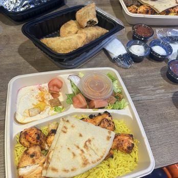 Alibaba Kabob - CHICKEN KABOB PLATE . This was in the outside seating area - Mediterranean Near Me - Rancho Palos Verdes, California