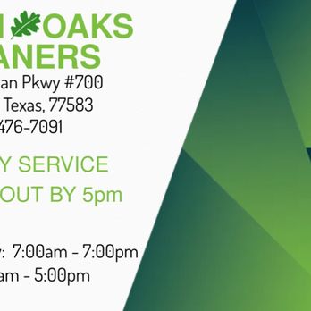 Green Oaks Cleaners - Dry Cleaning Near Me - Rosharon, Texas Green Oaks Cleaners - Dry Cleaning Near Me - Rosharon, Texas