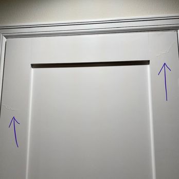 Facelift Painting - drips marks (and this is only one side of the doors) - Painters Near Me