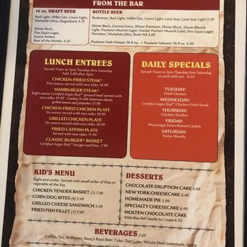 JW's Steakhouse - Beer, lunch entrees, daily specials, kids menu & desserts - Steakhouses Near Me - Carmine, Texas