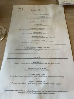 Menu photo 2 WB's Table Frisco, TX