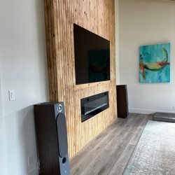 Wave AV Solutions - TV and speaker install with wiring in wall