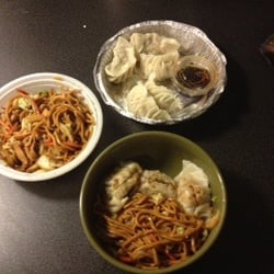 Dumpling House - Chicken Lo Mein and steamed chicken dumplings