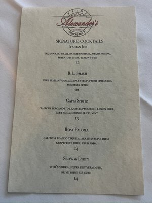 Menu photo 6 Alexander's Ormond Beach, FL