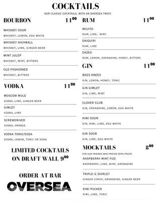 Menu photo 6 Oversea Distillery And Bar Columbia, MD Menu photo 6 Oversea Distillery And Bar Columbia, MD