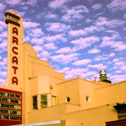 Arcata Theatre Lounge - Fun edited photo of the theatre on a cloudy day in Arcata, CA.