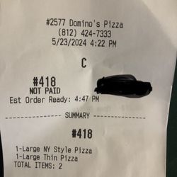 Domino's Pizza - Proof of purchase